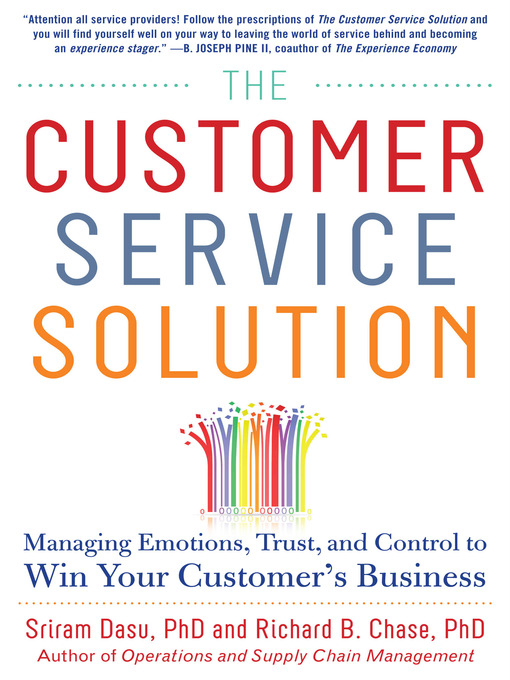 Title details for The Customer Service Solution by Sriram Dasu - Wait list